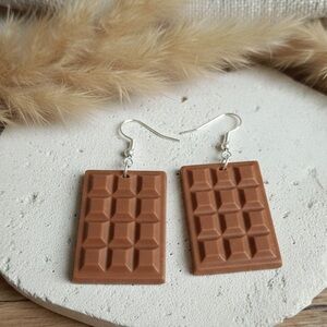 Chocolate Bar - Resin Handmade Earrings - 3 Flavors
